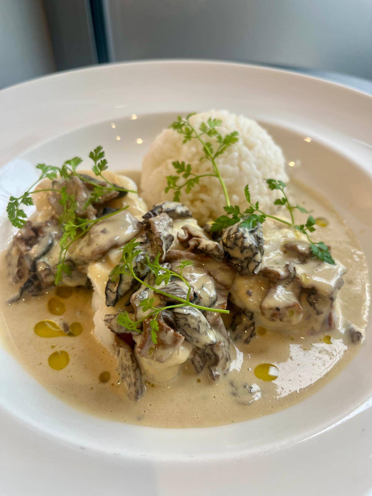 Blanquette de lotte aux morilles