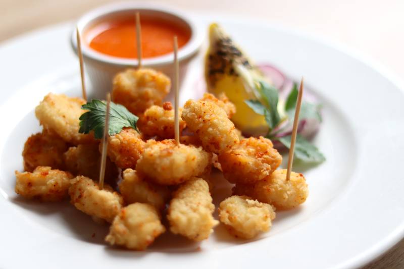 Friture de seiche et sauce aigre douce