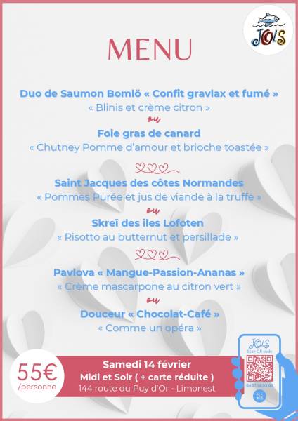 FAITES ESCALE CHEZ JOLS POUR LA SAINT-VALENTIN !