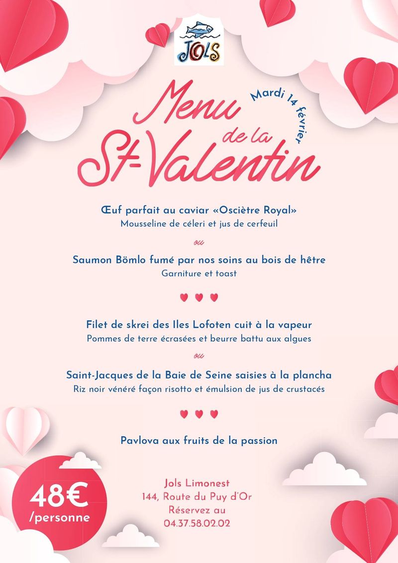 Menu de la Saint-Valentin